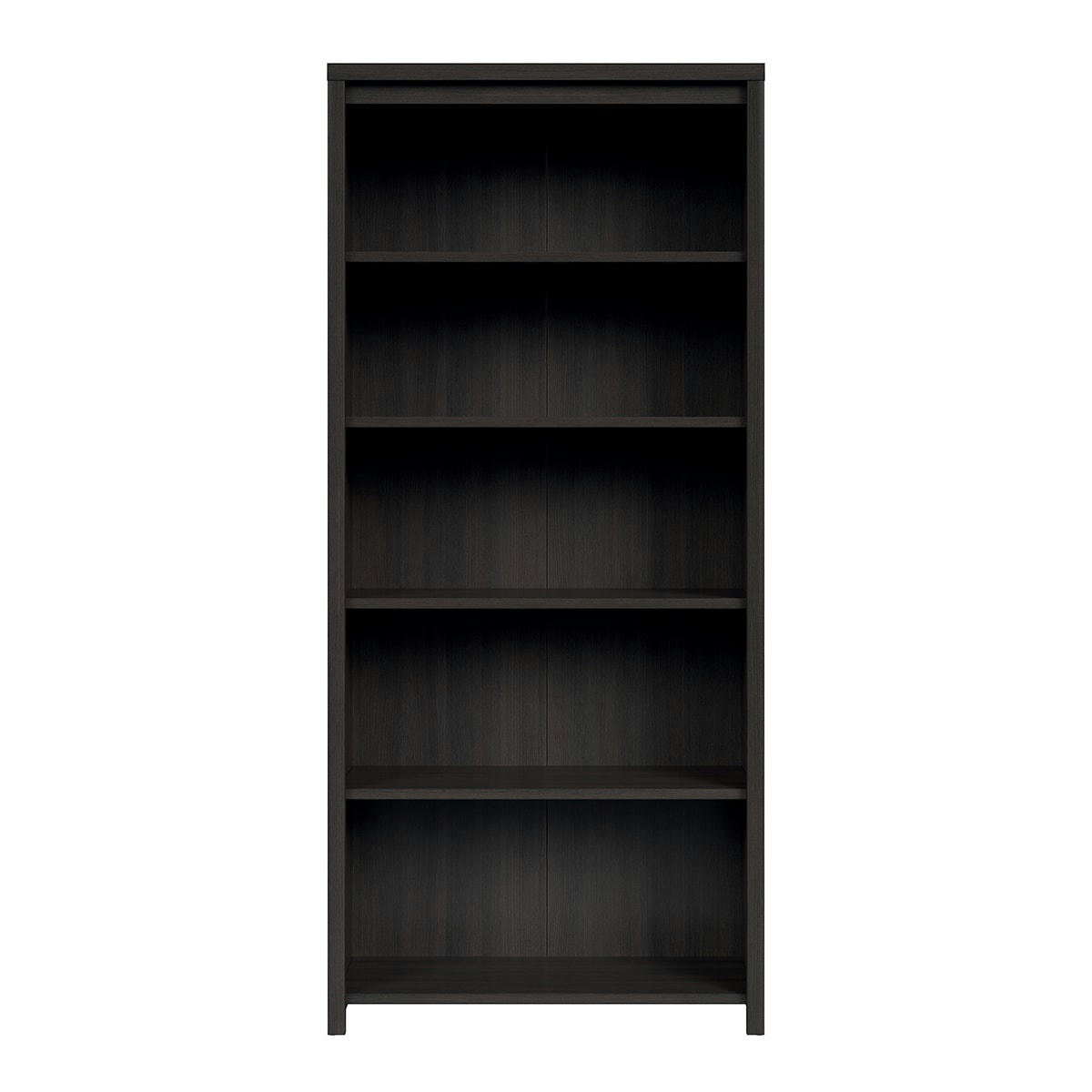 - Bibliothèque panneaux agglomérés naturel foncé