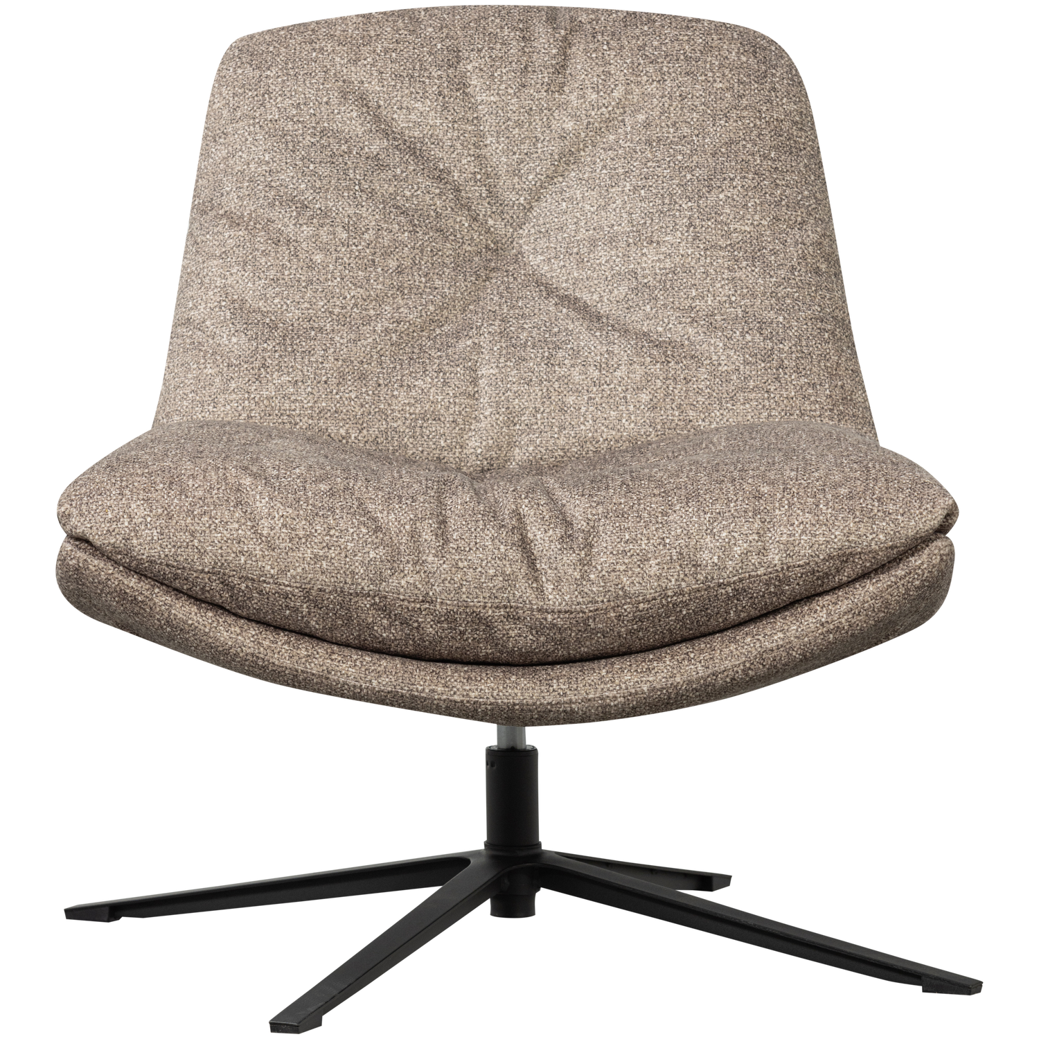 WOOOD draaifauteuil Arve - Bedrukte Stof - Naturel Melange - 86x82x87