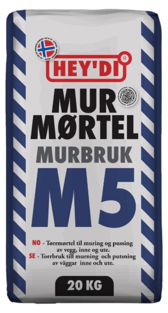 MUR OG PUSSMØRTEL HEYDI M5 20 KG