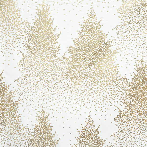 Obrus z motywem świątecznym Złote choinki, 140 x 360 cm