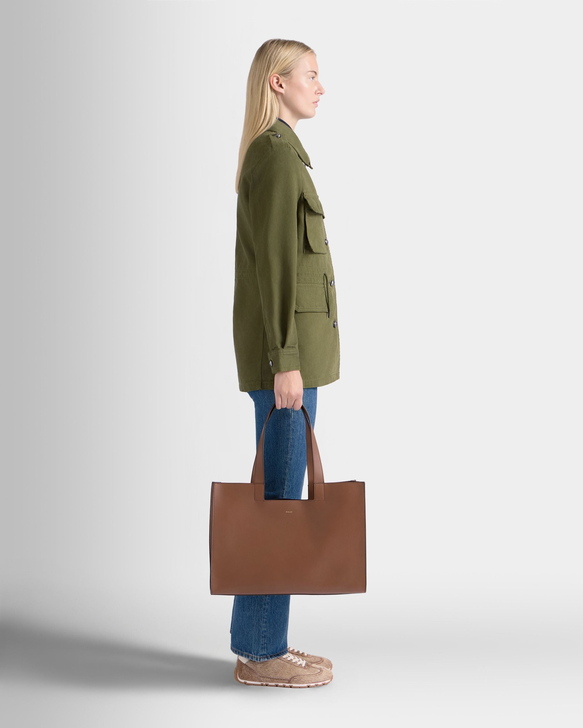Tote Bag Easy Bally Aus Leder In Braun