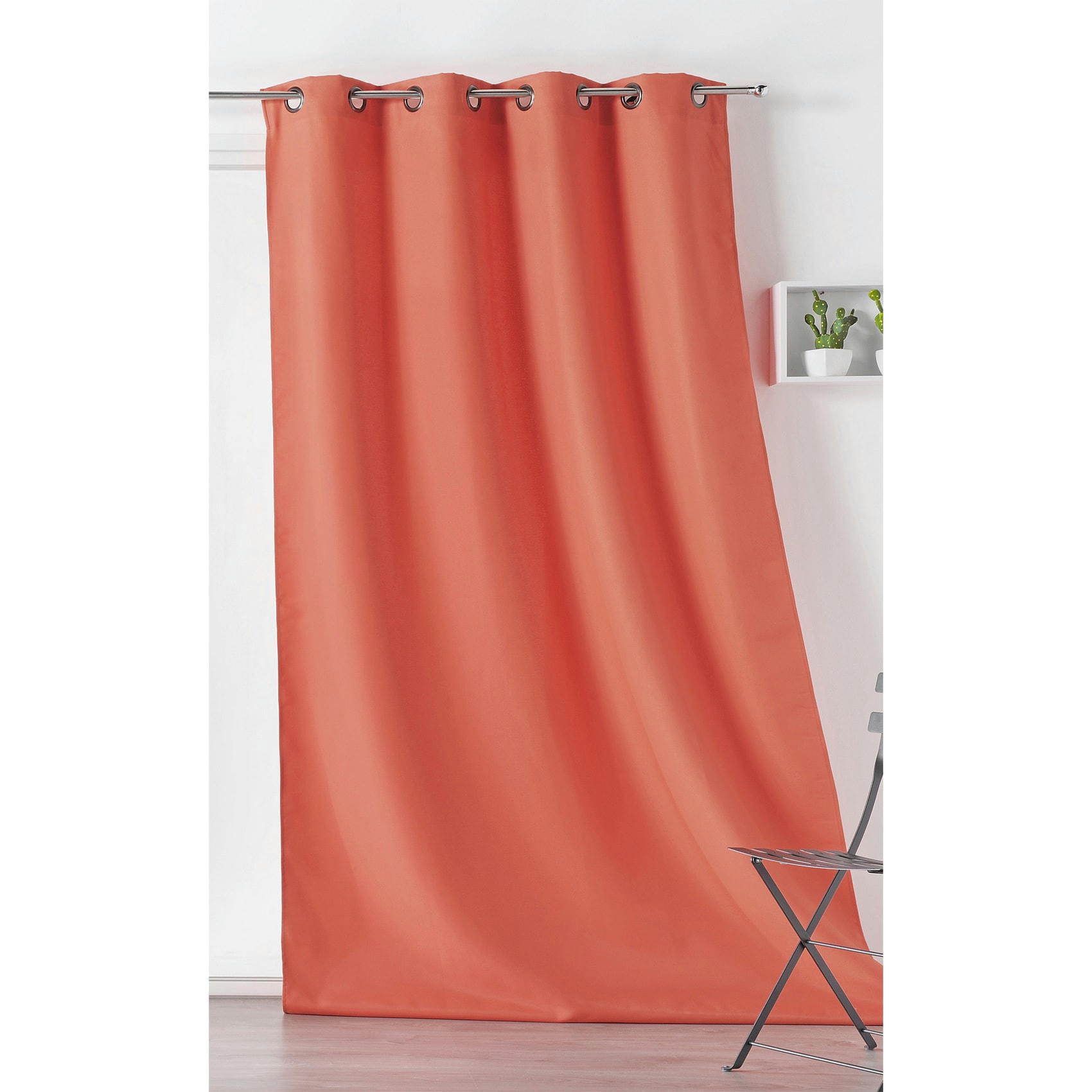 - Rideau extérieur tissu outdoor polyester orange sanguine 135x240 cm