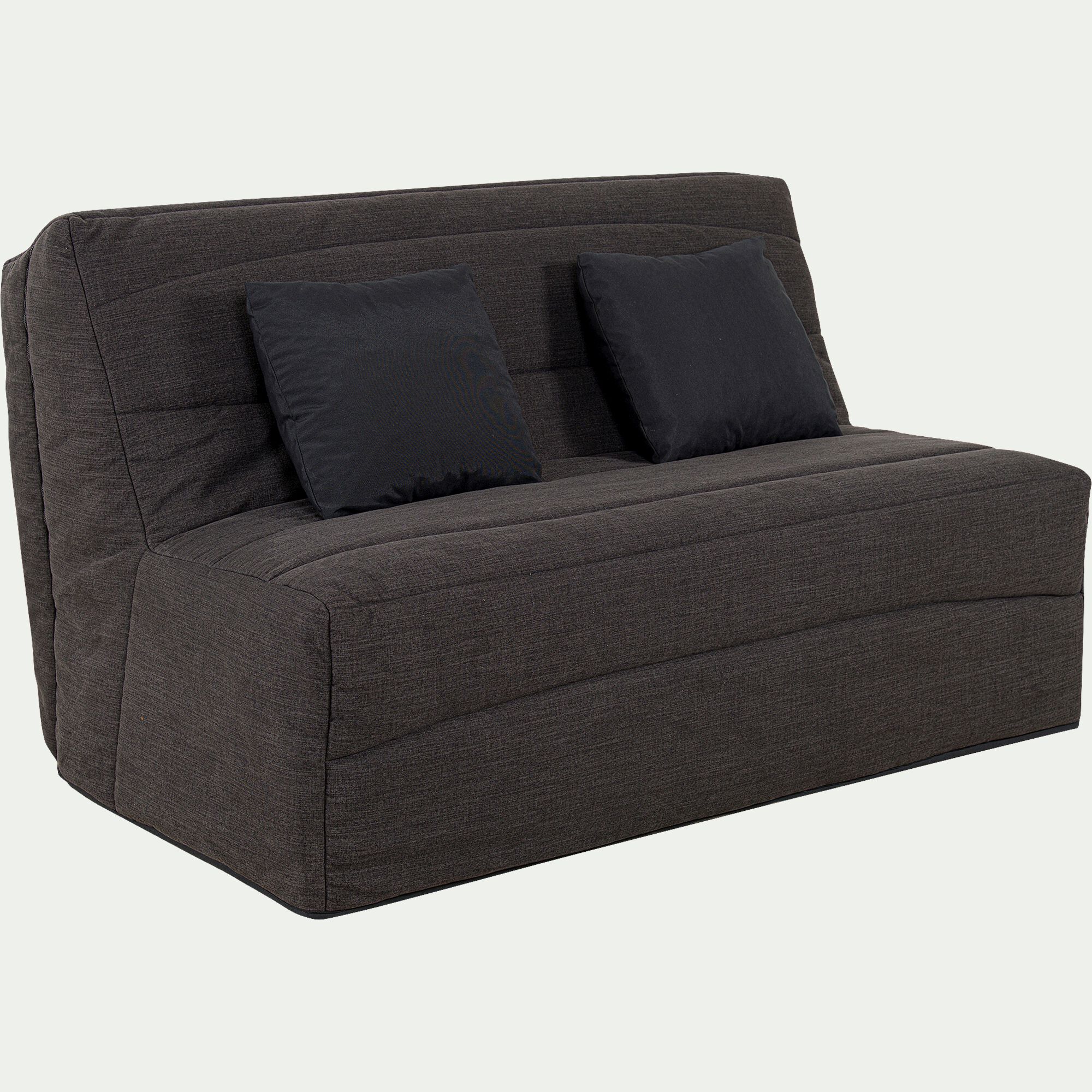 CAPEO - Housse pour canapé BZ et 2 housses de coussin 160x200cm - gris anthracite