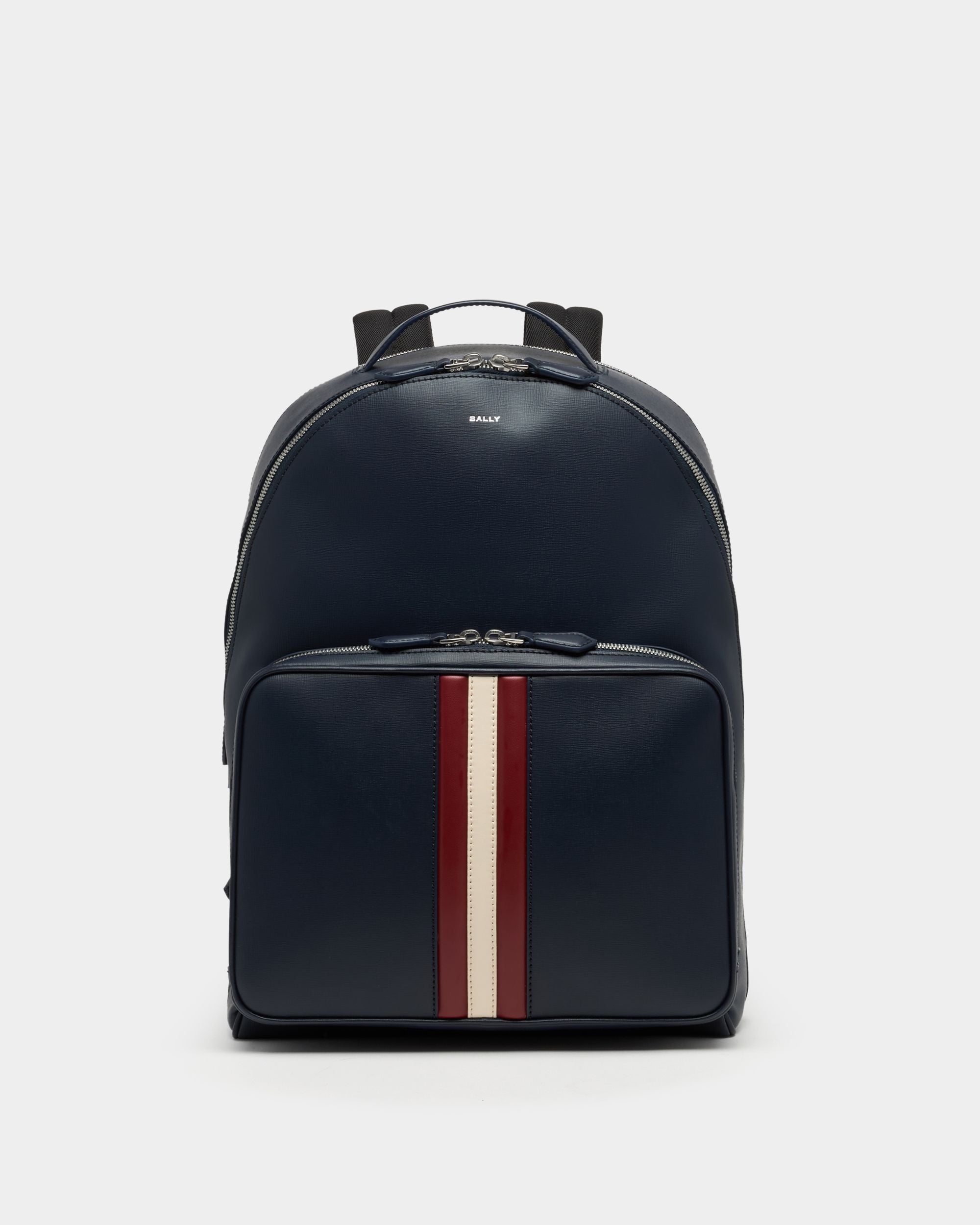 Mythos Rucksack aus recyceltem Leder in Navy Blue