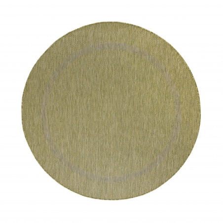 Dywan zewnętrzny Relax ramka zielony 120 cm x 120 cmkoło