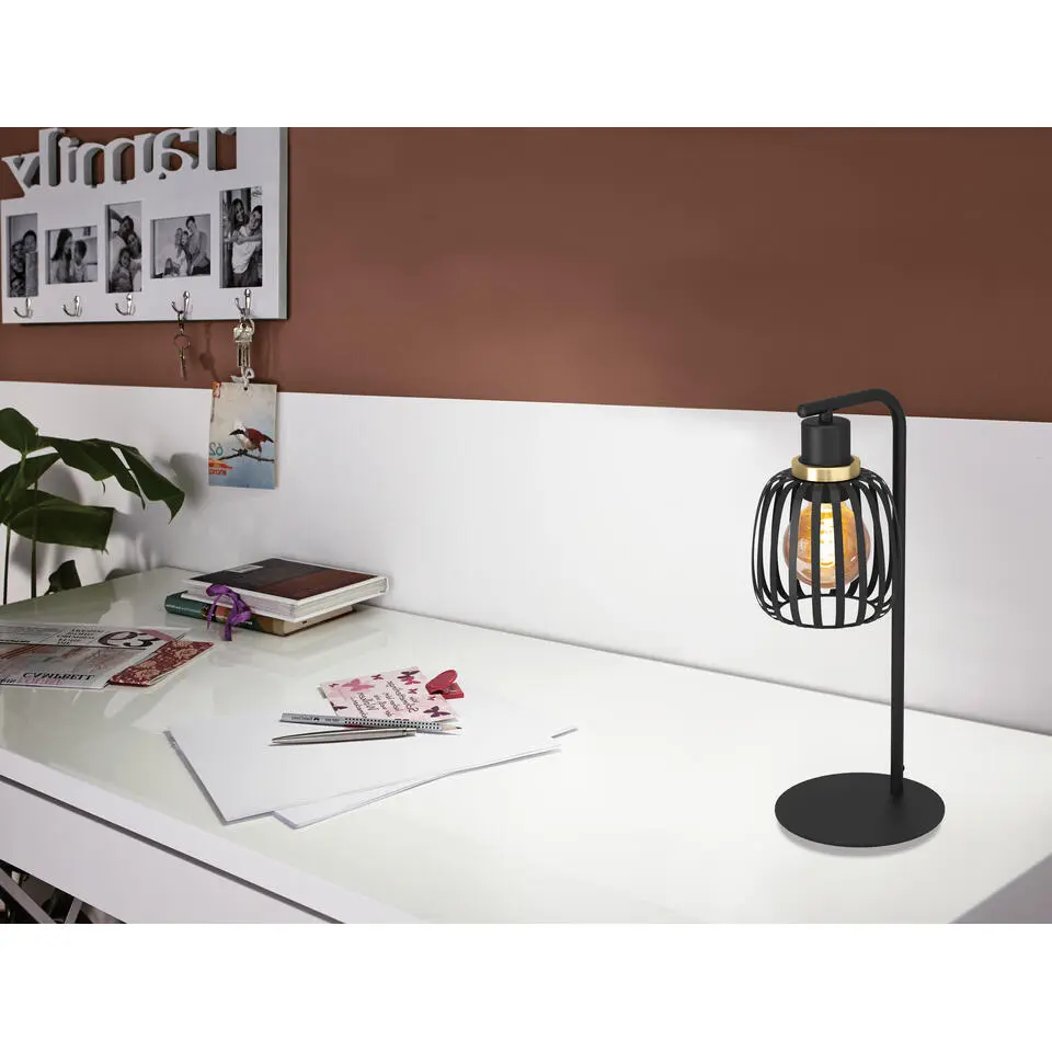 EGLO Pocicas Tafellamp - E27 - 50 cm - Zwart/Goud