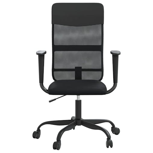 NNEVL Office Chair Black Mesh Fabric and Faux Leather