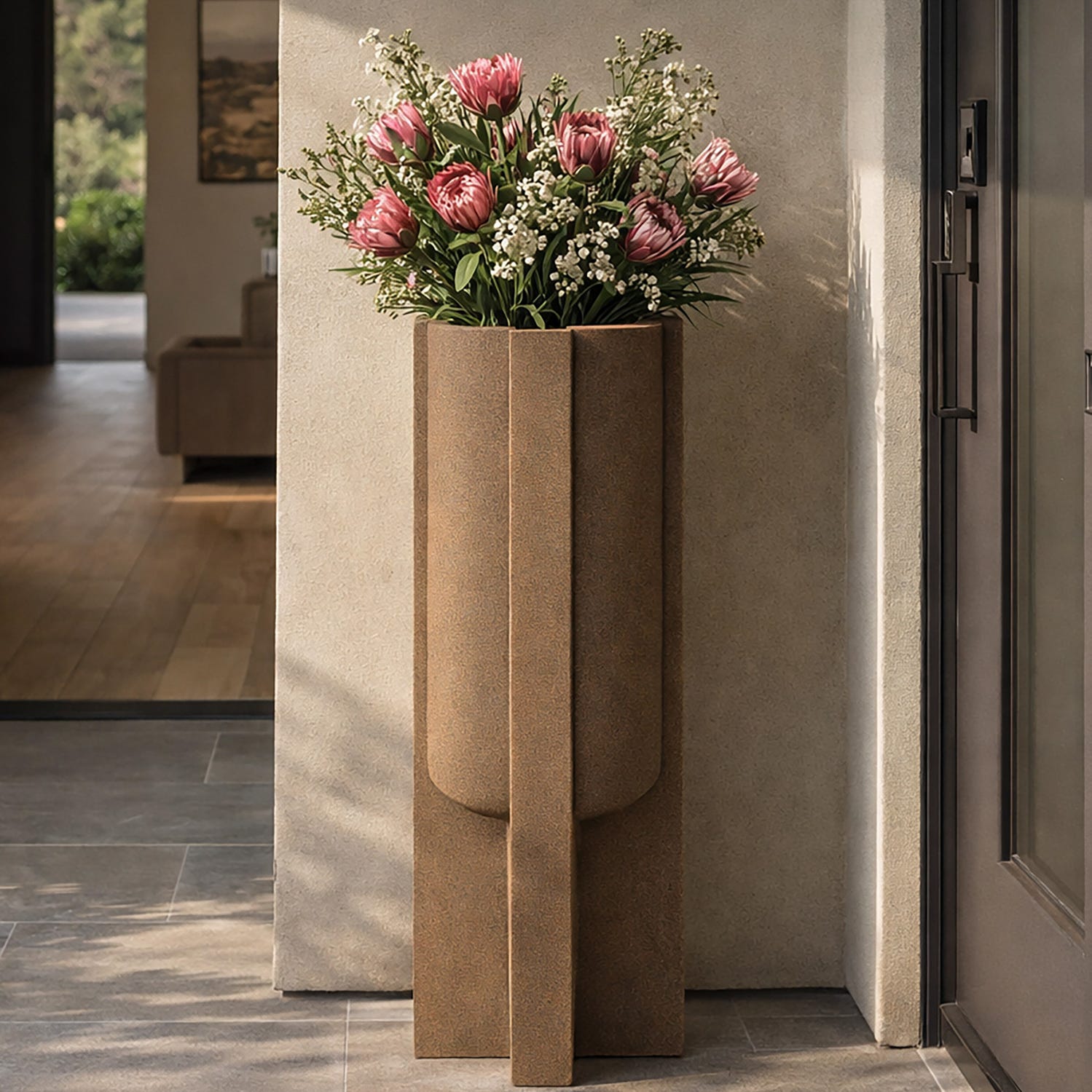 Porta vaso Moai 42x101 cm Mauro Ferretti