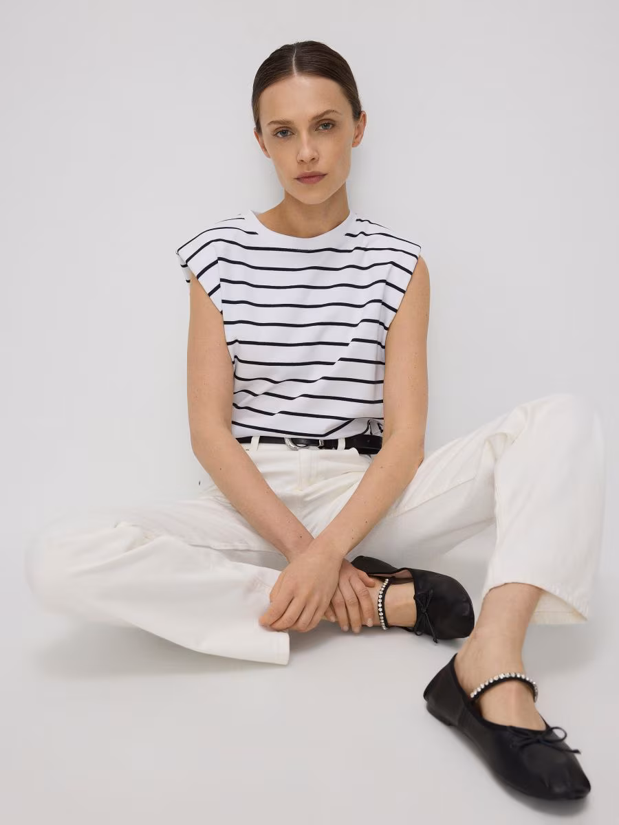 Padded Shoulder T-Shirt
