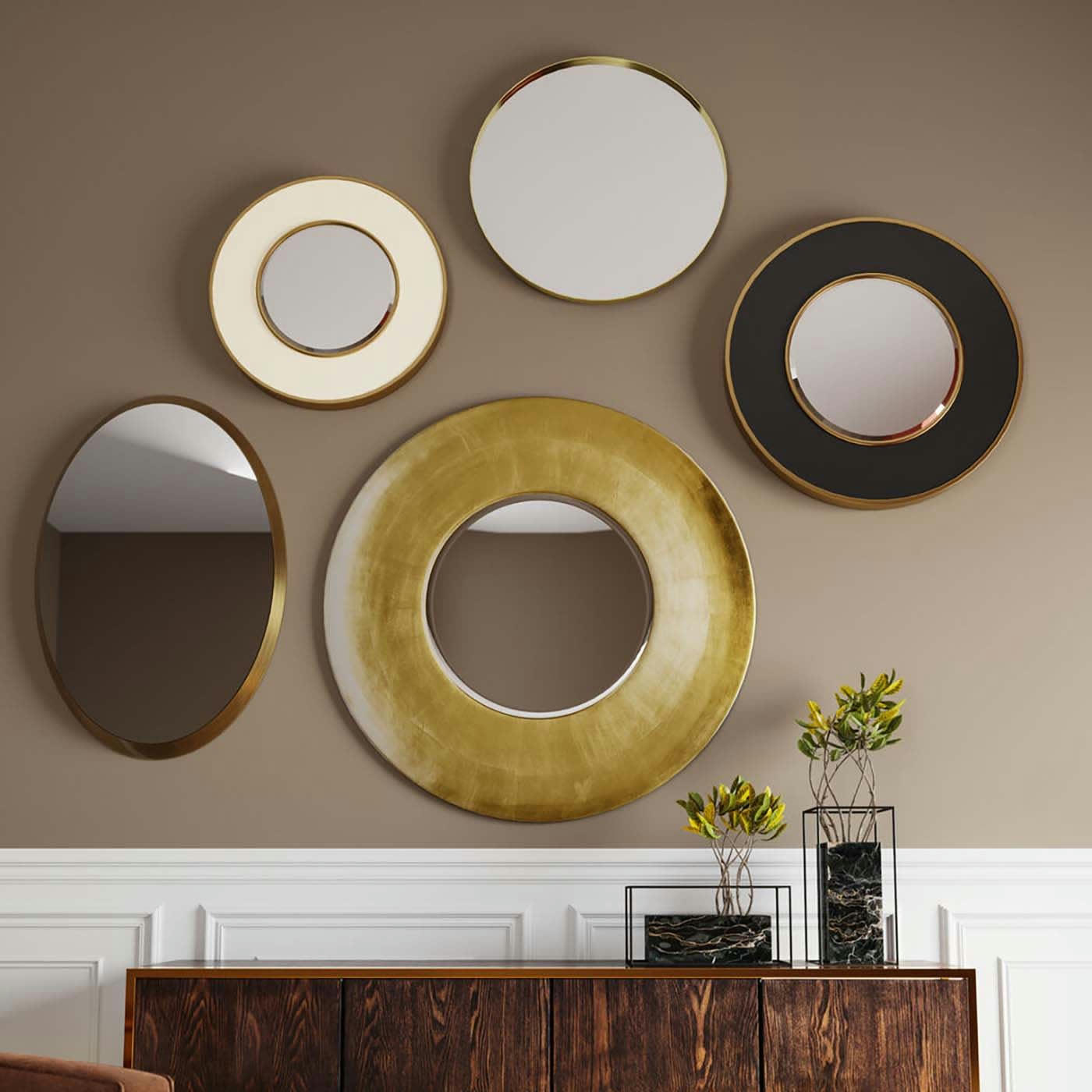 JETSET - Miroir ovale doré 94x64