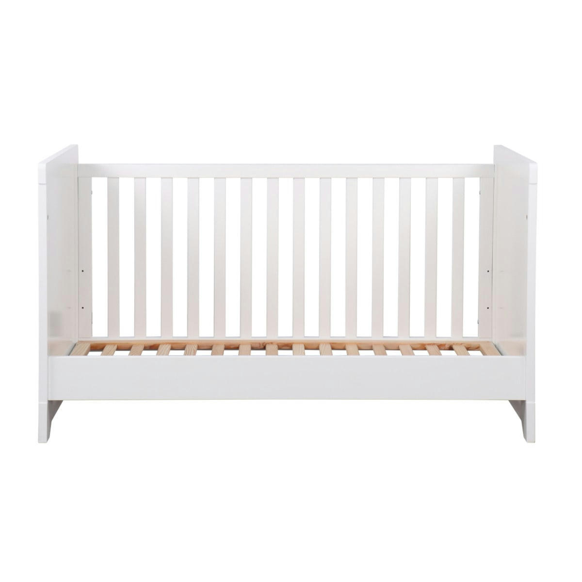 MONA - Lit bébé évolutif 70x140 cm bois massif blanc