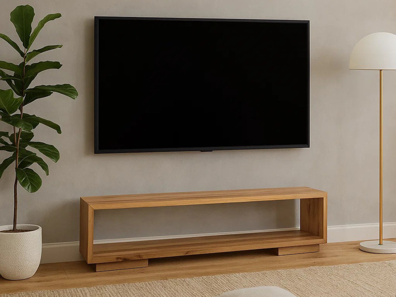 Szafka RTV dębowa 160 cm Core Oak z litego drewna, dąb olejowany Pure