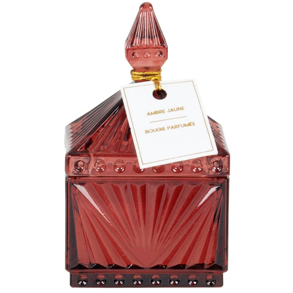 SOPHY - Bougie parfumée en verre rouge