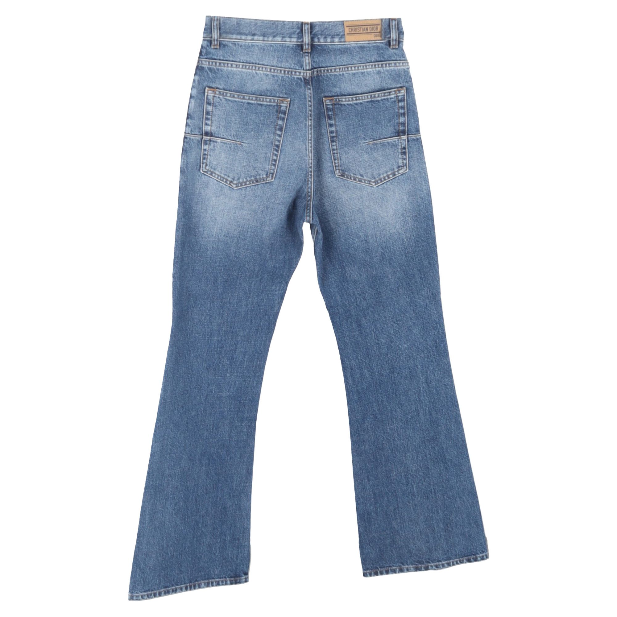 Christian Dior Preloved Wide Leg Jeans in Light Blue Denim