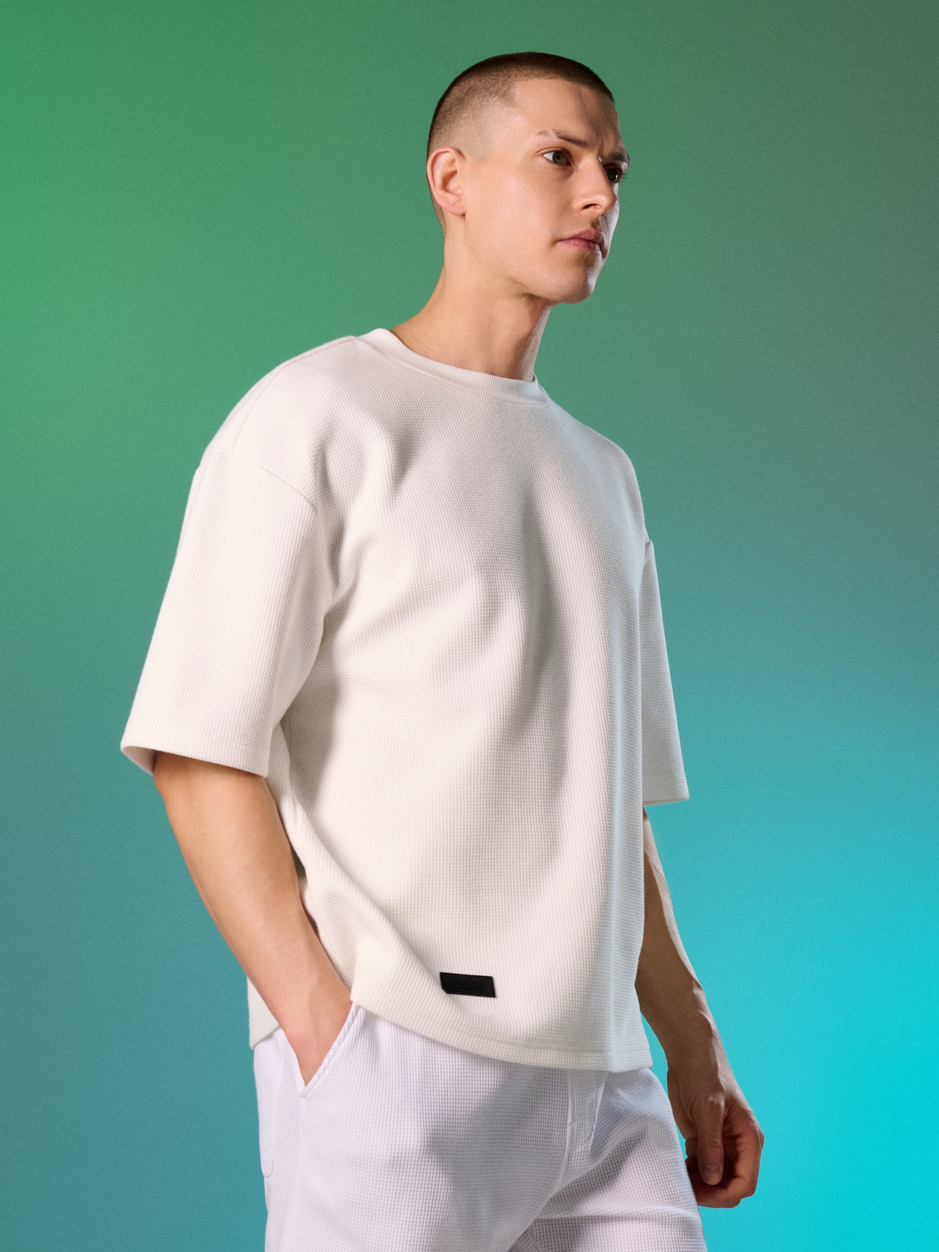 Bluza ze strukturą wafelkową