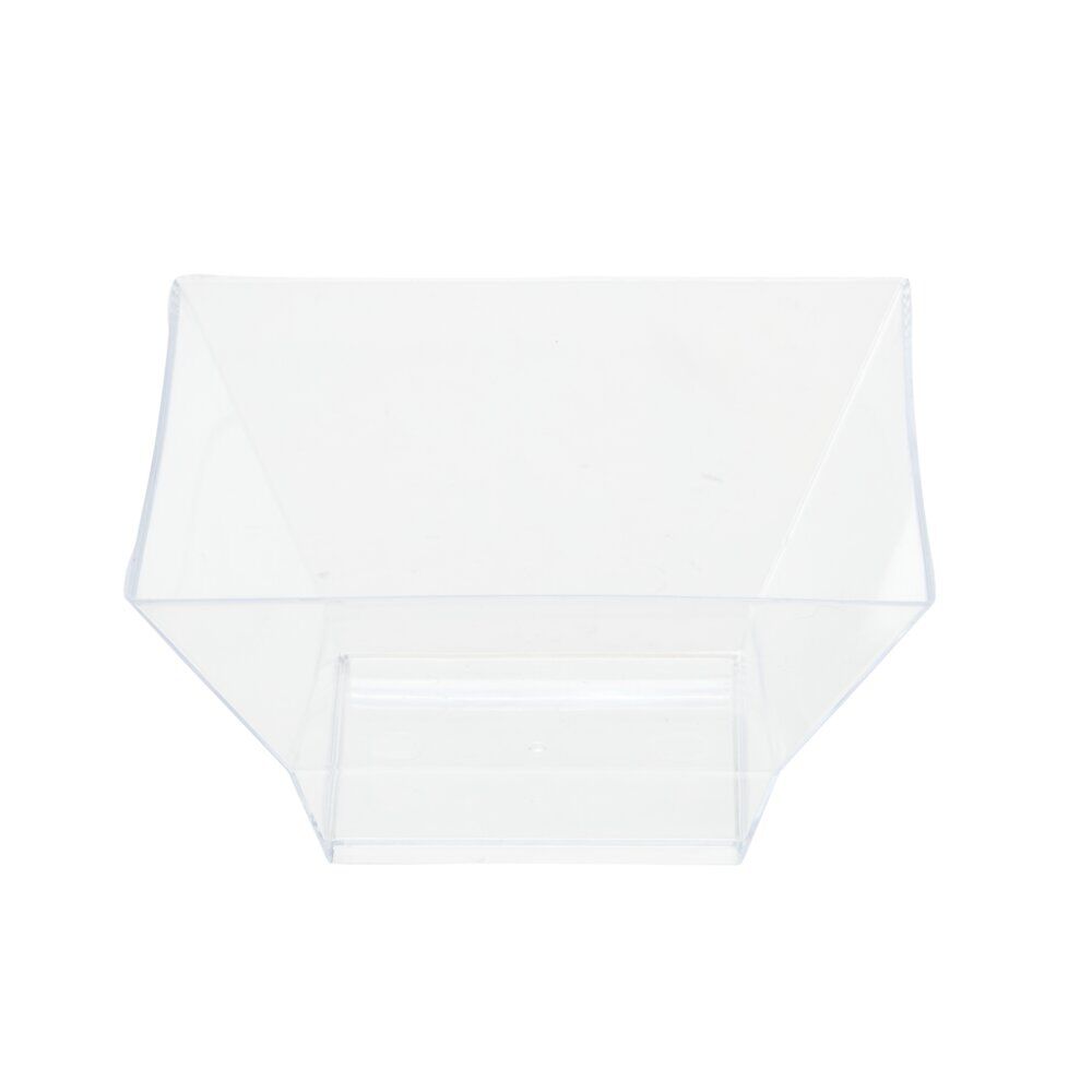 Bol plastique carré transparent 12,4x12,4xH6,4 cm x12