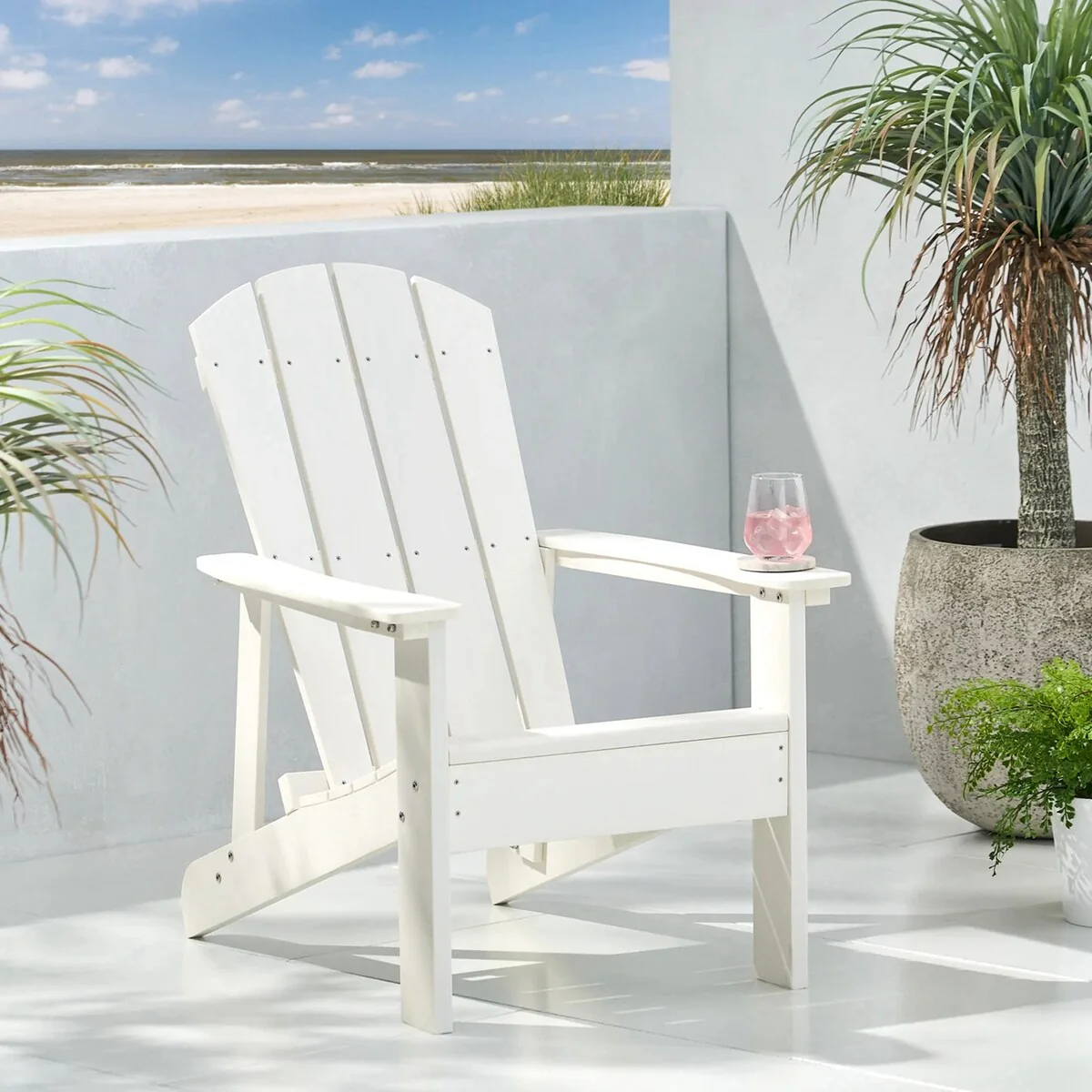 Outdoor Classic Wood Adirondack Chair Garden Lounge Chair