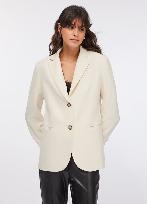 Blazer in tessuto m&eacute;lange