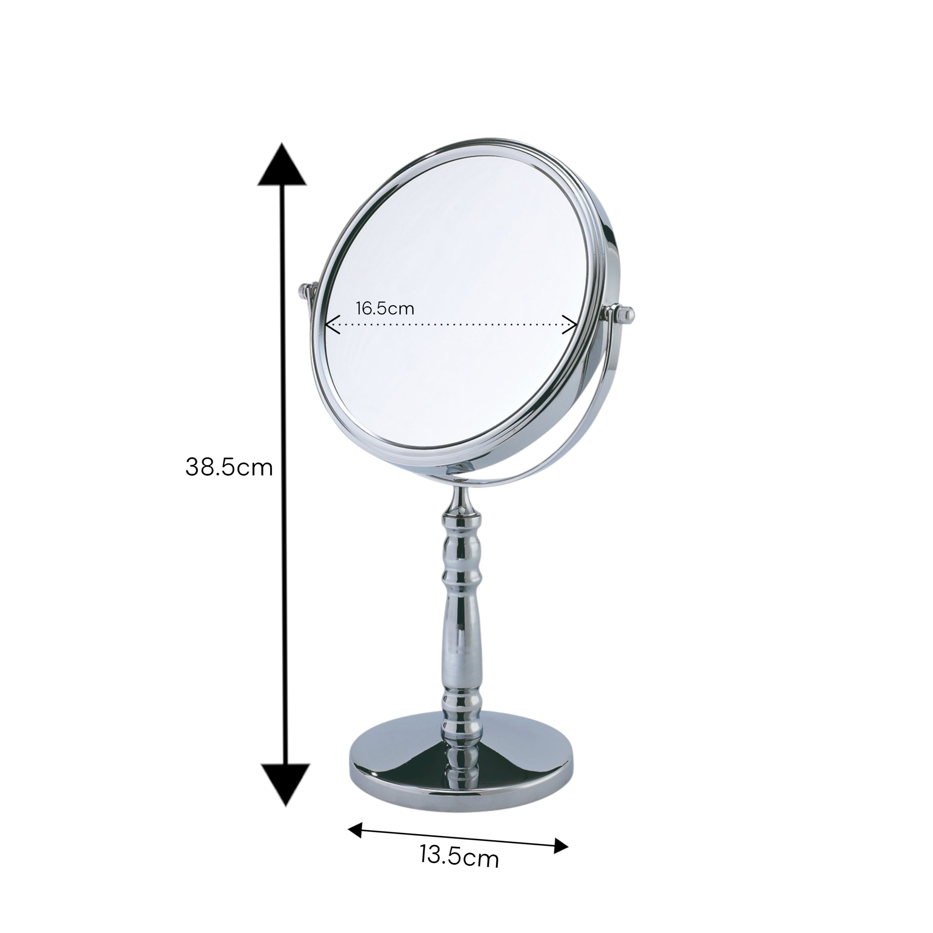 Showerdrape Rho 5x Magnifying Chrome Round Vanity Mirror