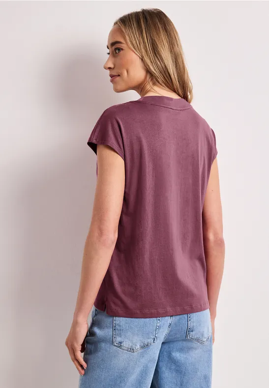 Dropped Shoulder Shirt mit V-Neck