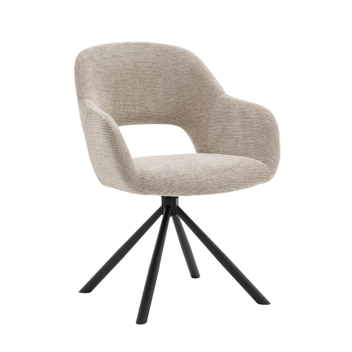 DÉJA Living Eetkamerstoel Livia - Taupe - Draaibaar - Set van 2