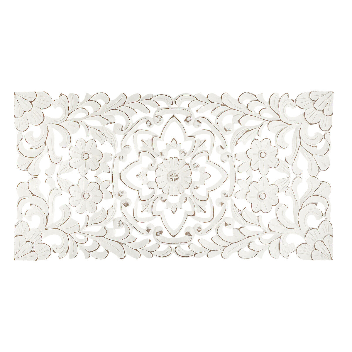 Painel decorativo FANNY branco esculpido em mdf 45x85cm
