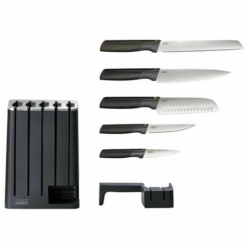 Joseph Joseph Elevate 5 Piece SlimBlock Kitchen Knife Set with Sharpener 10537