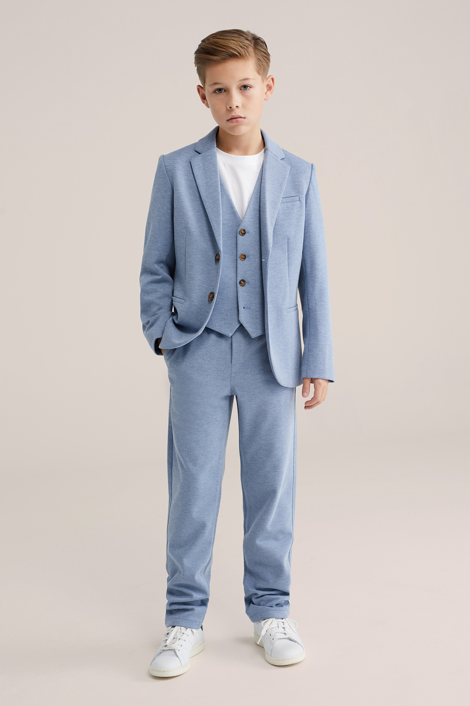 Jongens regular fit gilet met stretch