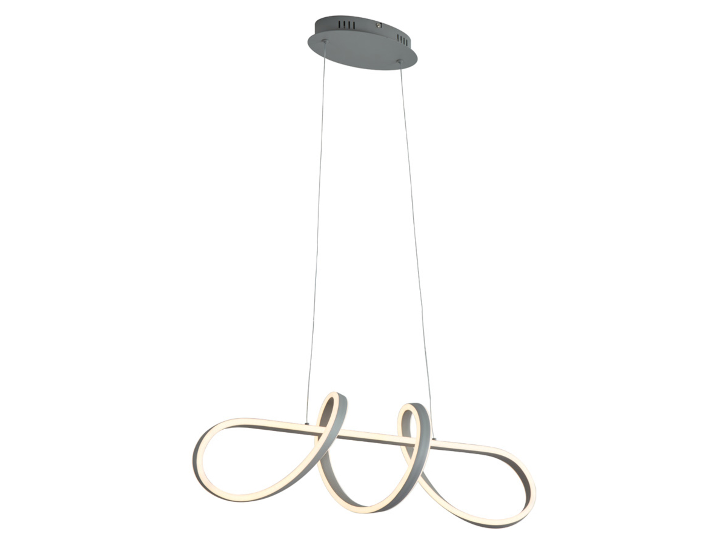 Lampa wisząca Trevance LED ze ściemniaczem szara