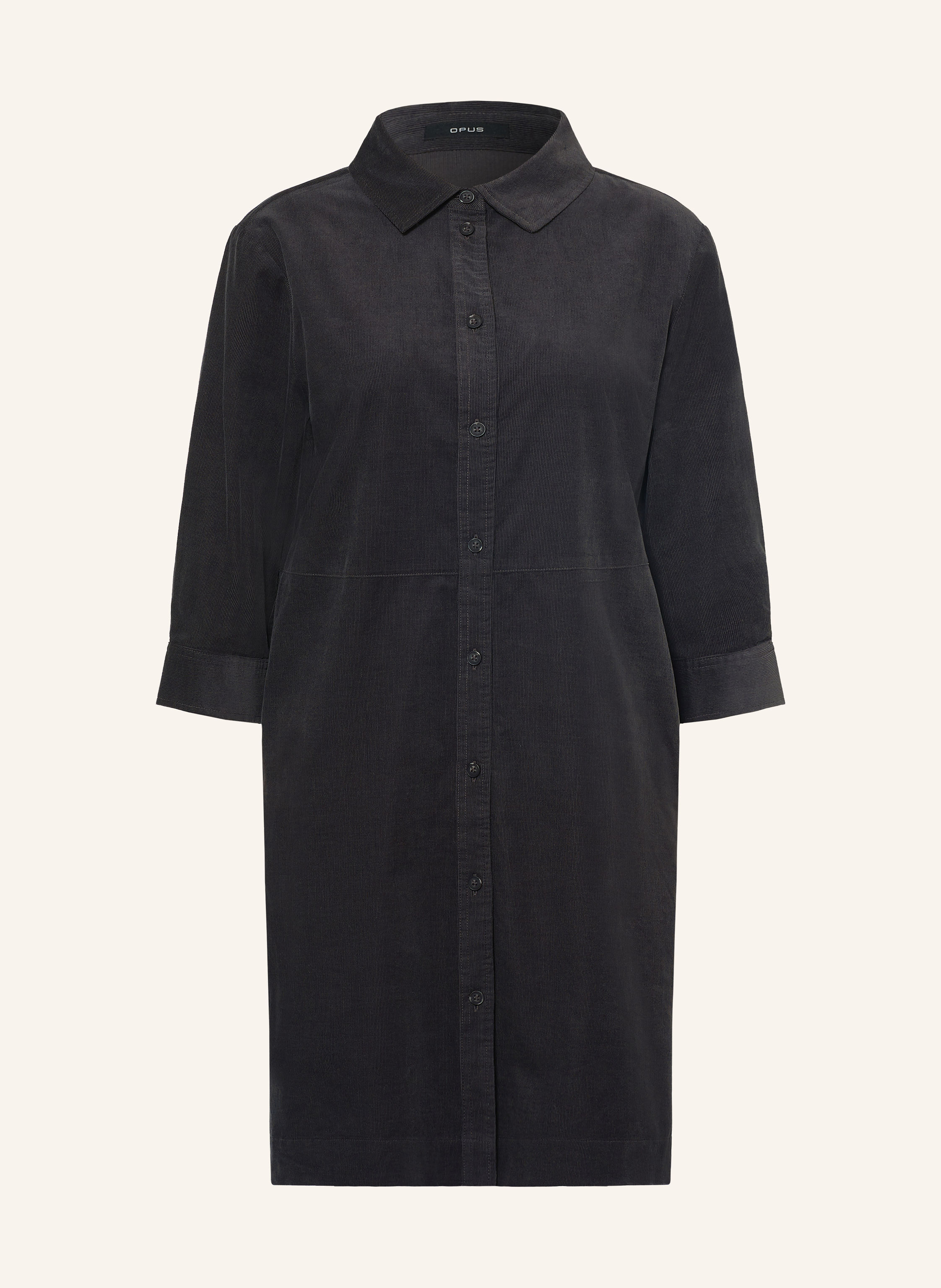 OPUS Hemdblusenkleid WICORDA aus Cord mit 3/4-Arm