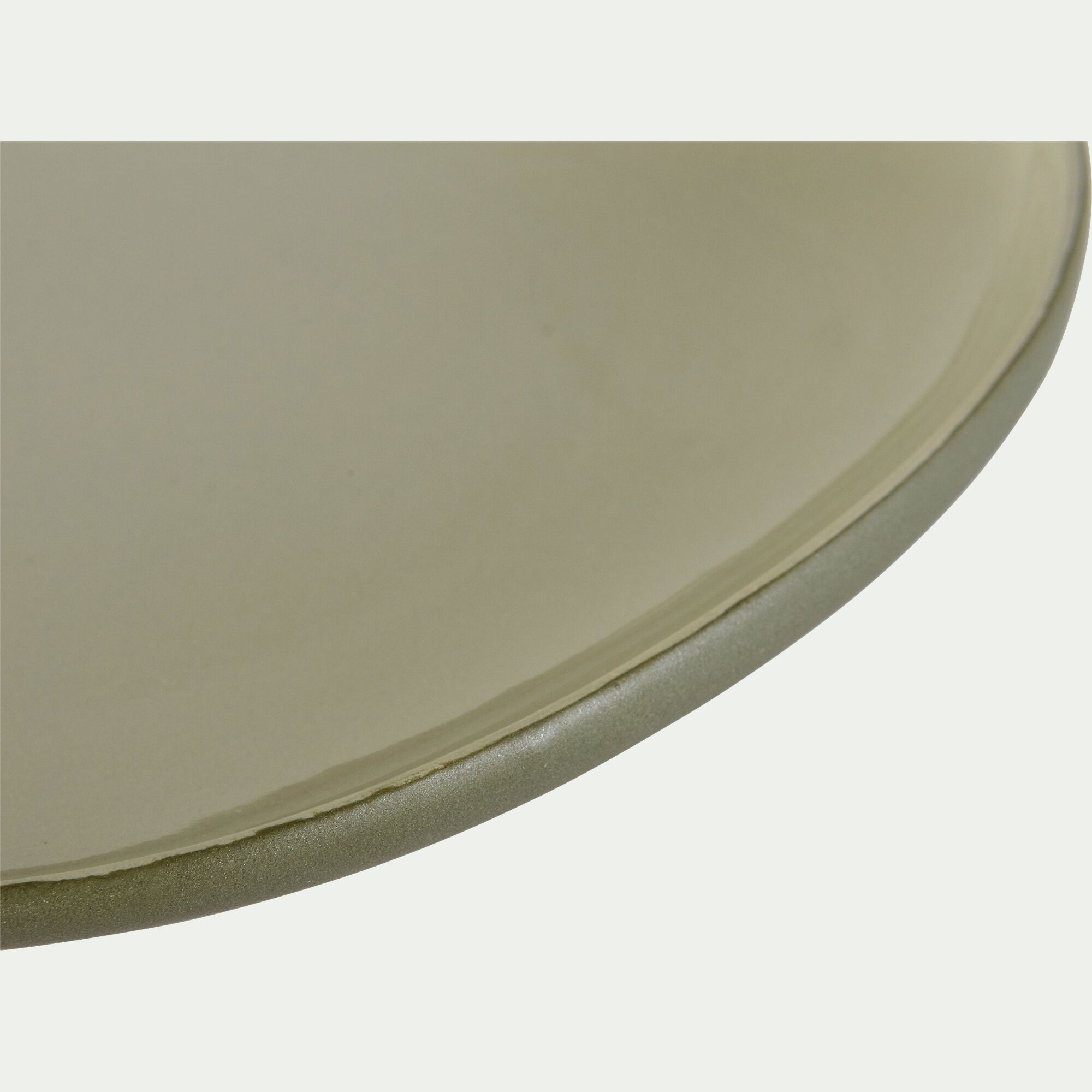 KYMA - Assiette à dessert en grès D21cm - vert olivier