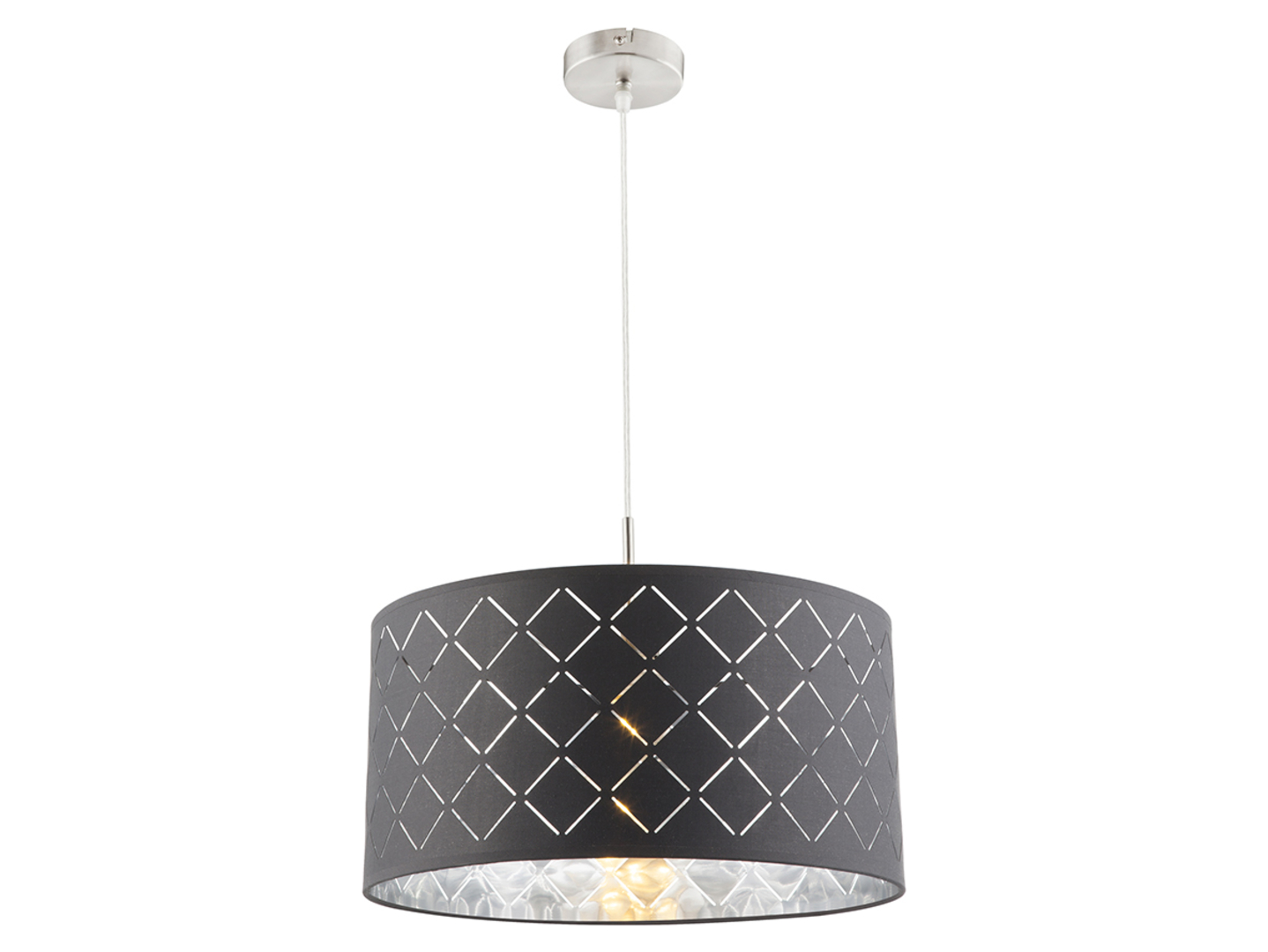Lampa wisząca Kidal tkaninowa czarna