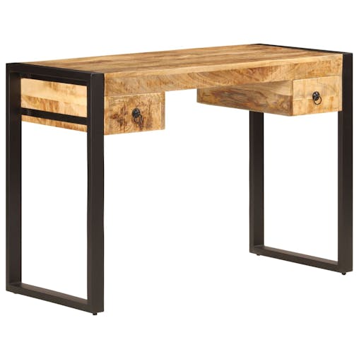 NNEVL Desk with 2 Drawers 110x50x77 cm Solid Mango Wood