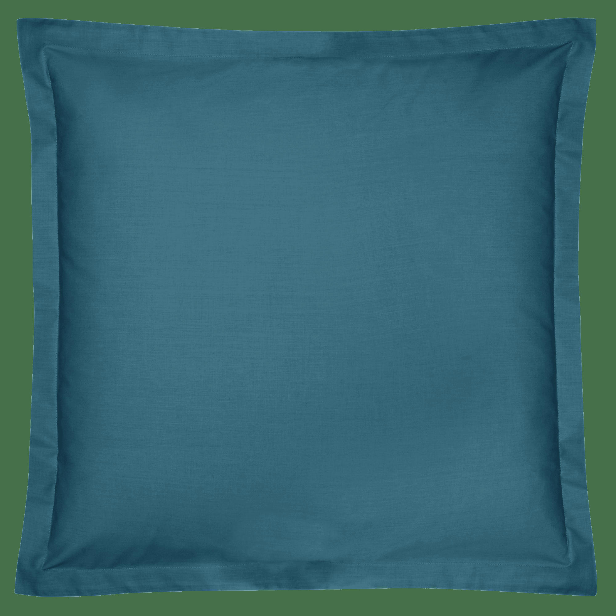 FIL & SENS - Taie en coton bio bleu minéral 65 x 65 cm