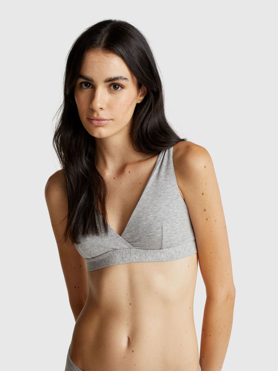Triangle bra in stretch cotton