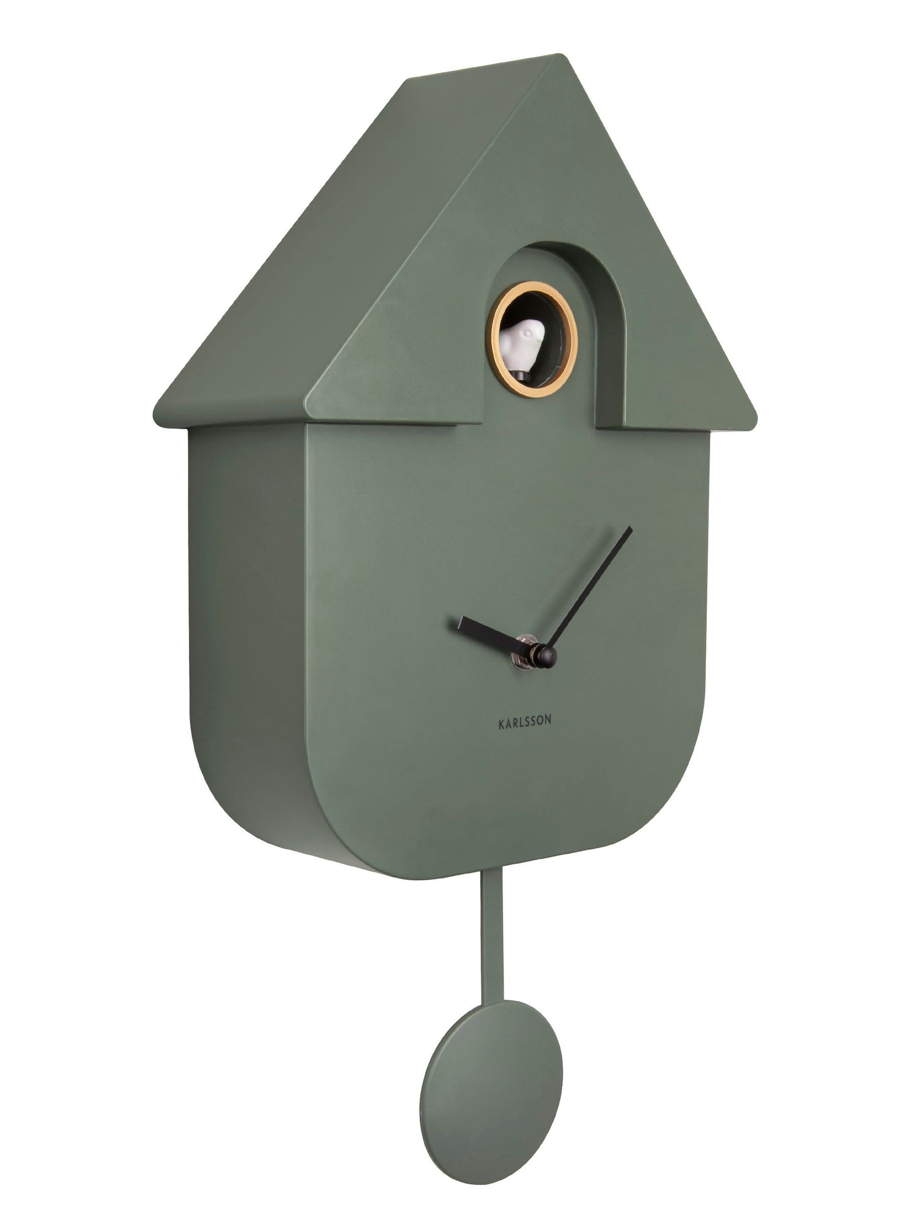 Green Modern Cuckoo ABS Wall Clock