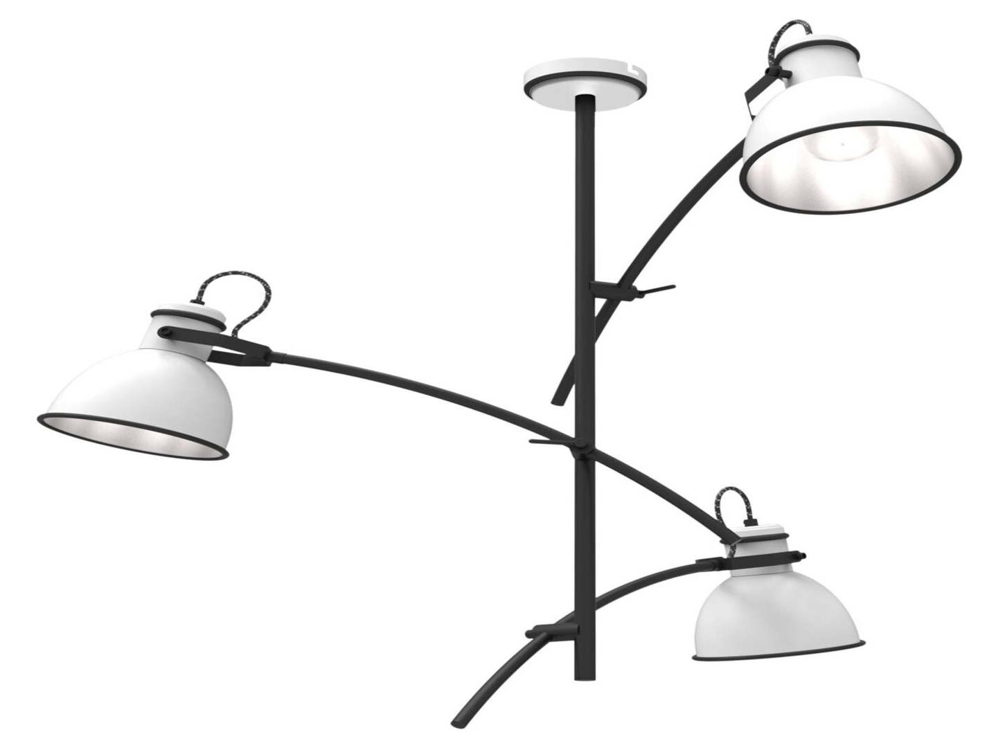 Lampa sufitowa Zumba 3-punktowa metalowa czarna