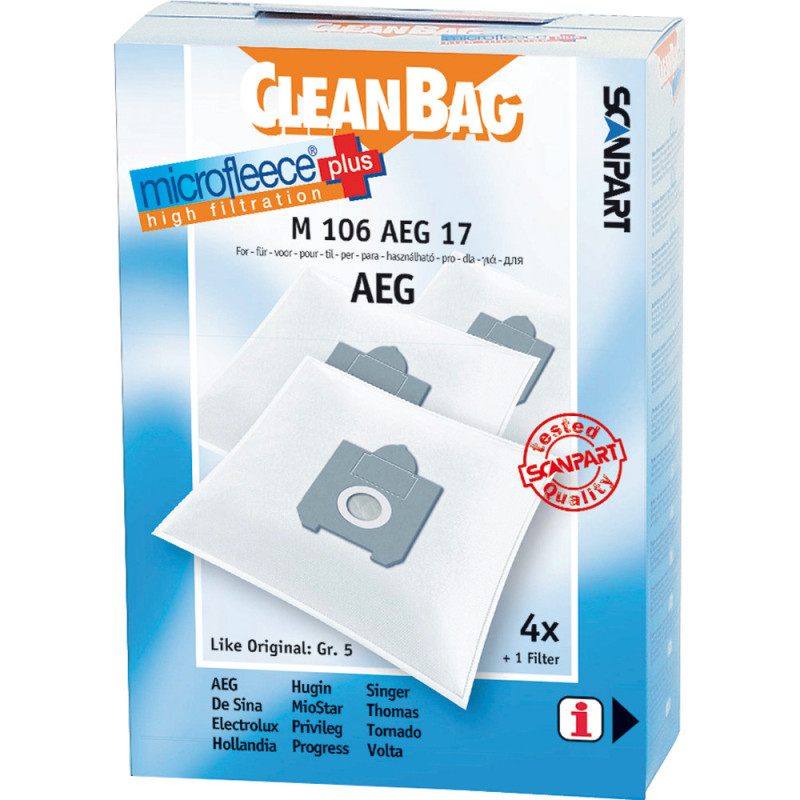 Sac pour aspirateur AEG M106AEG17 4 pièces