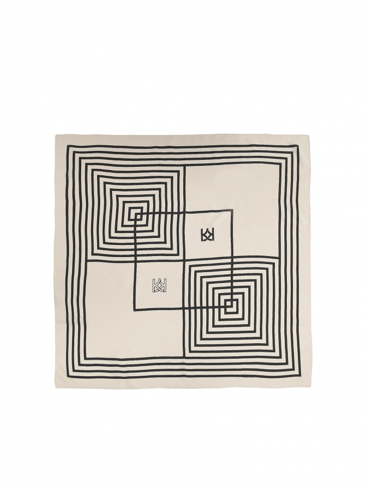 Silver scarf in delicate silk