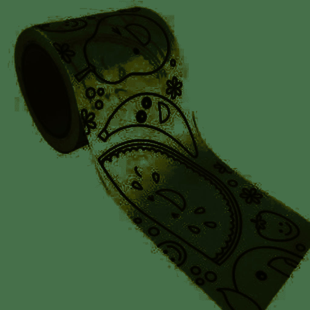 FRUITS - Masking tape large à colorier fruits 4,6cmx5m