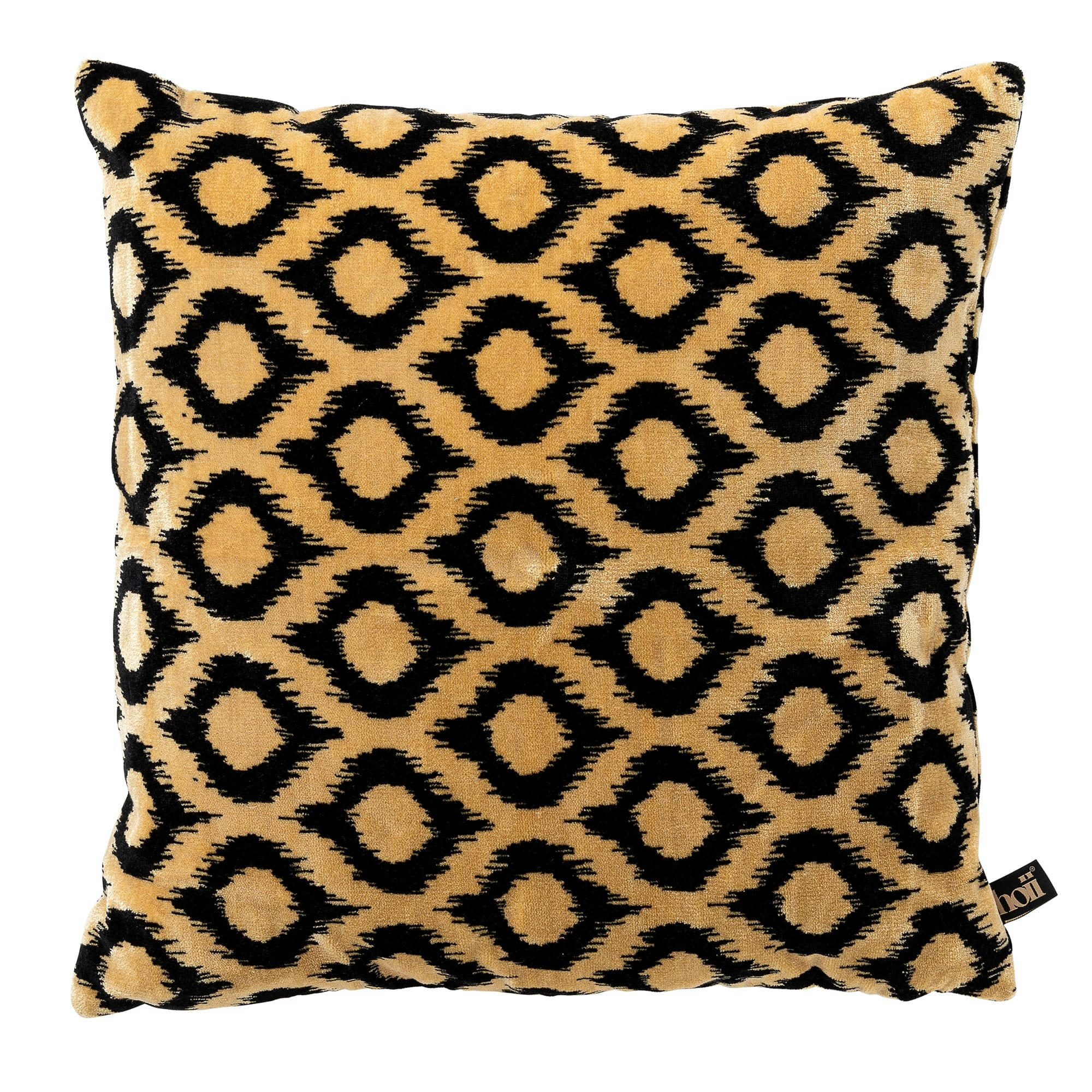 Leonardo - Coussin noir en velours 45x45 cm avec motif