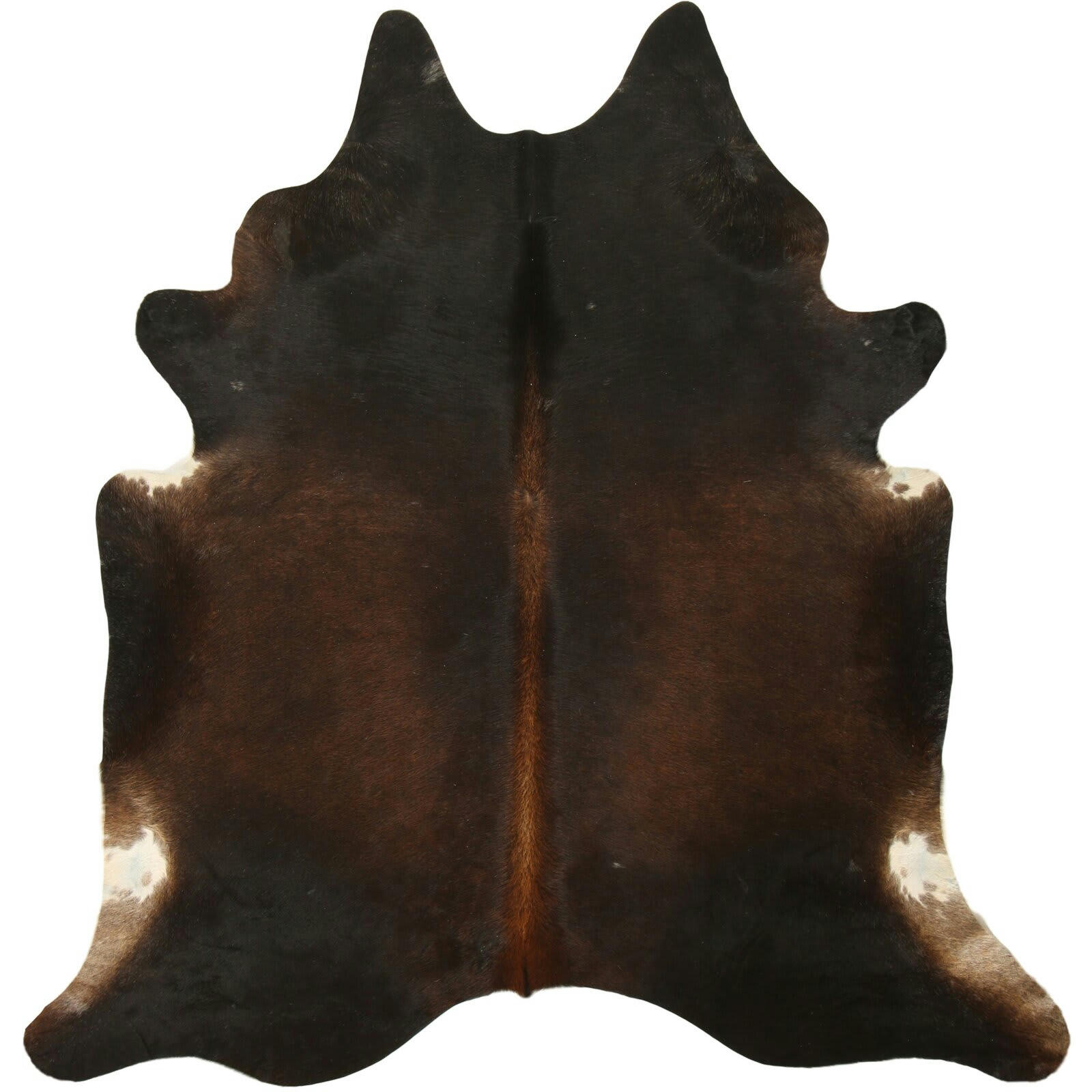 EXOTIC - Tapis peau naturelle Cuir Noir