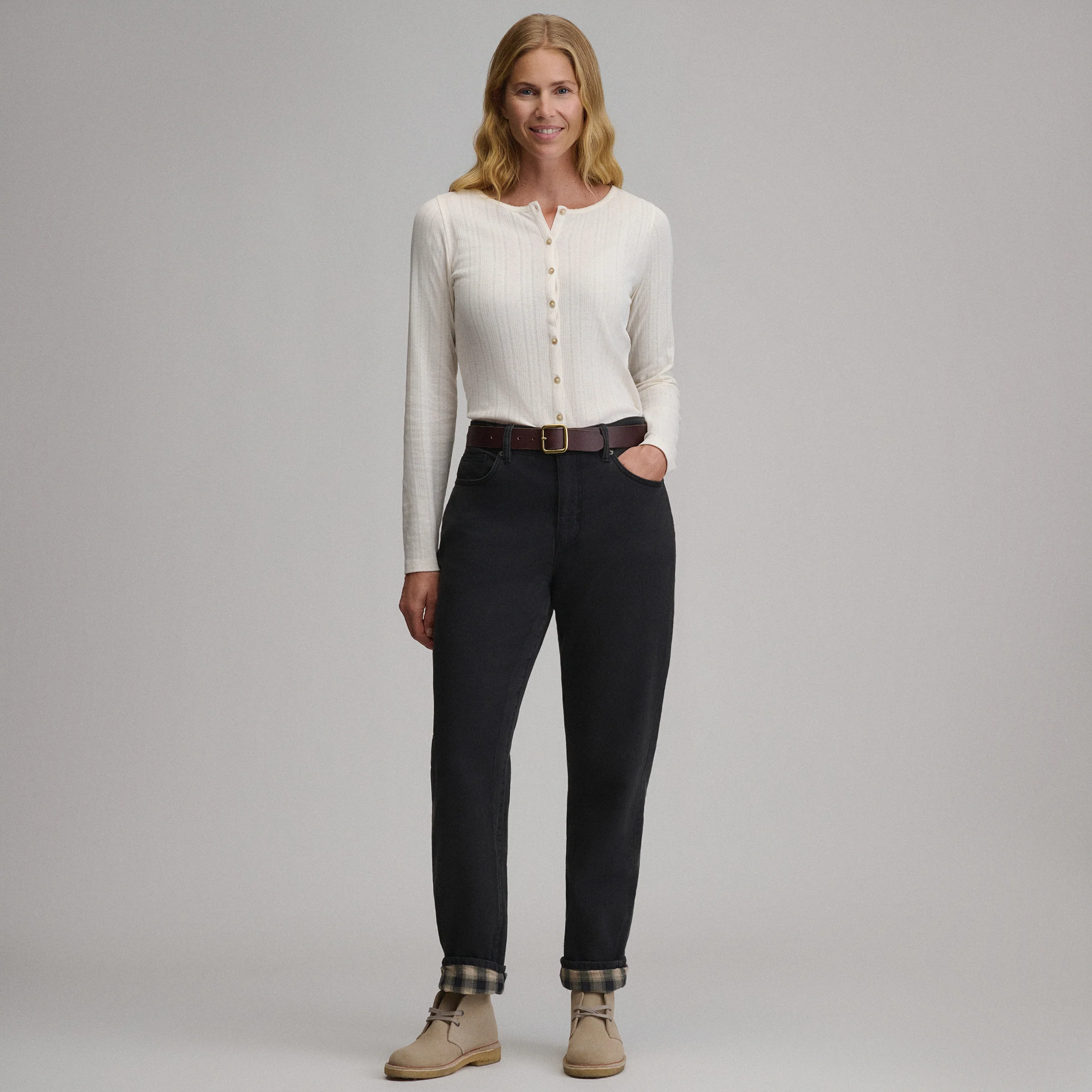 Women's Boyfriend Flannel Lined Jean