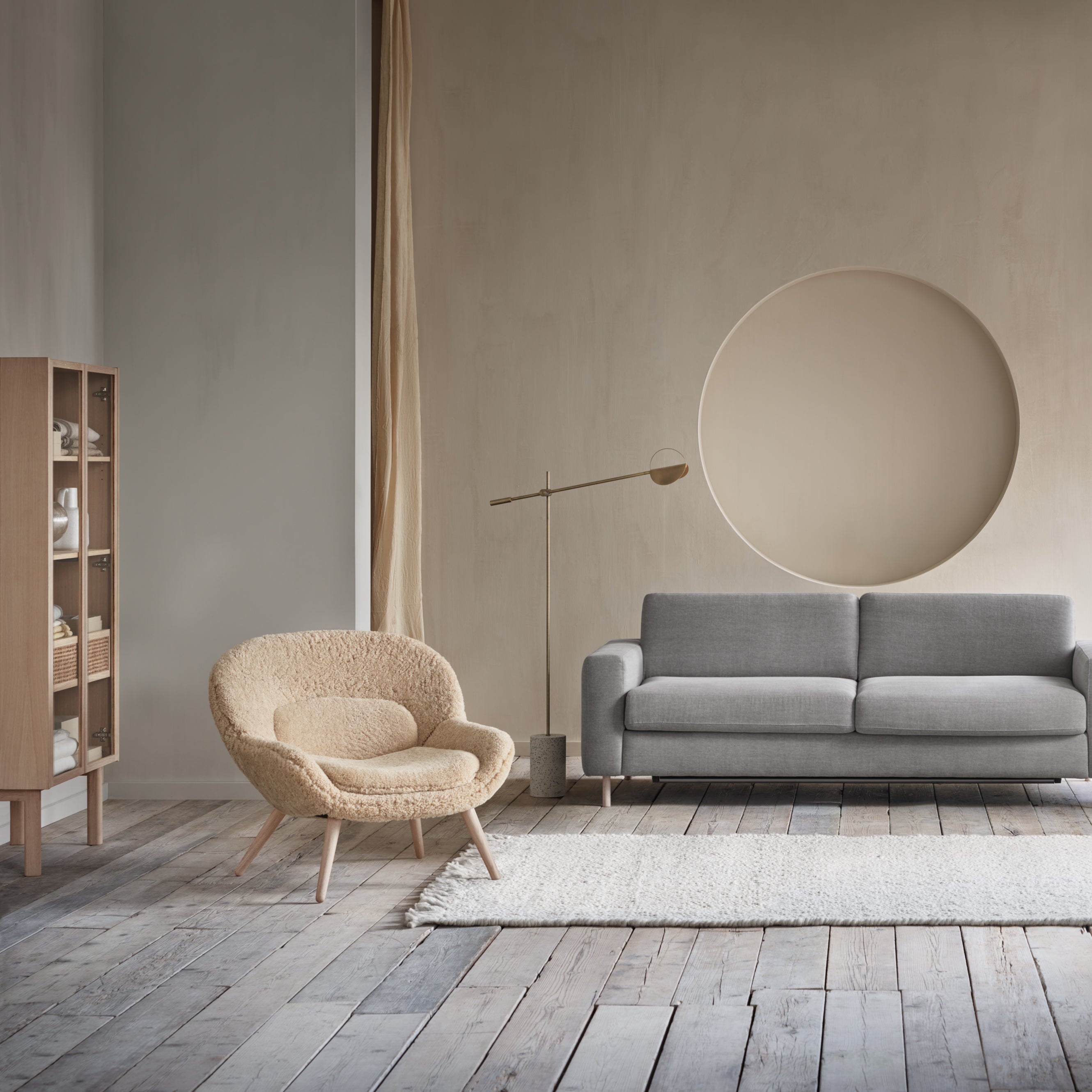 Bolia Cana Vitrinekast - Hoog - Witgepigmenteerd Geolied Eiken