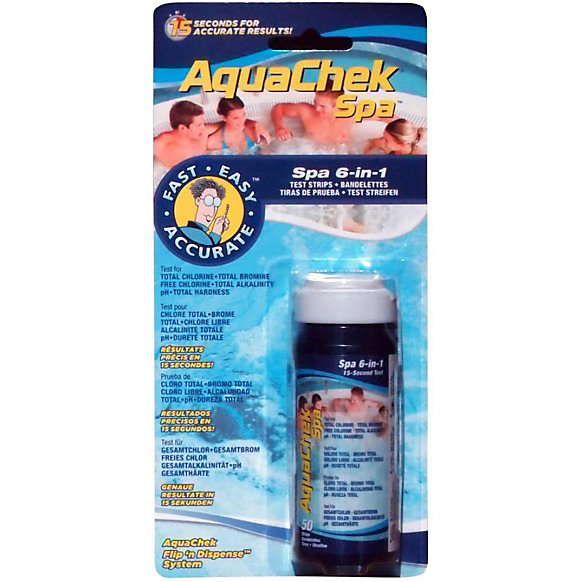 Boîte de 50 bandelettes d'analyse AquaChek Spa 6-en-1
