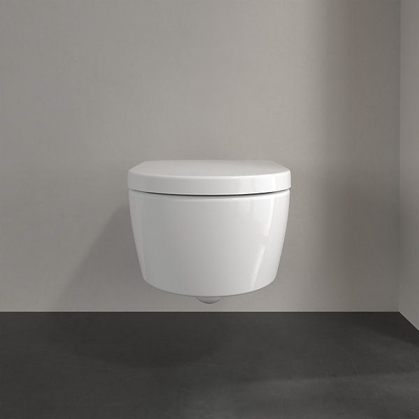 Cuvette WC suspendu en céramique blanche et abattant fermeture ralentie Exclusive, Villeroy &Boch