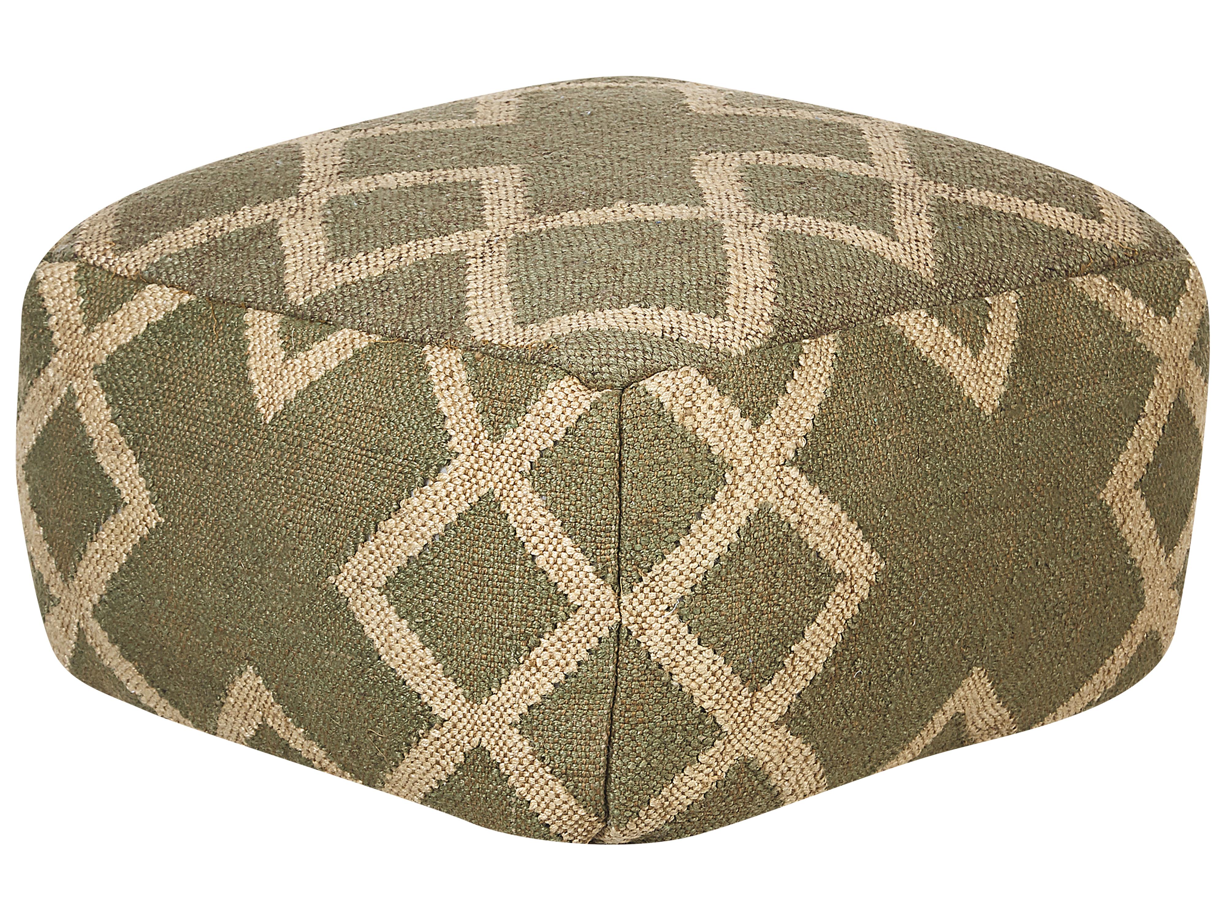 Pouffe GOPI Jute Green