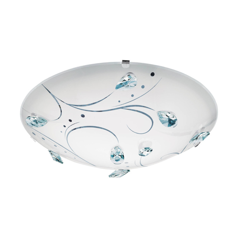 Plafonnier LED Sorrenta 1 blanc Ø 31,5 cm 3 x 3,8 W EGLO