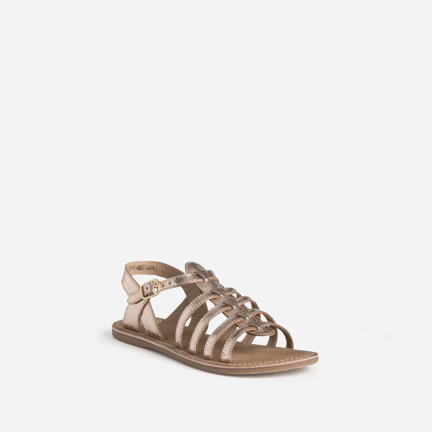 Sandale BUGGY rose cuivré en cuir