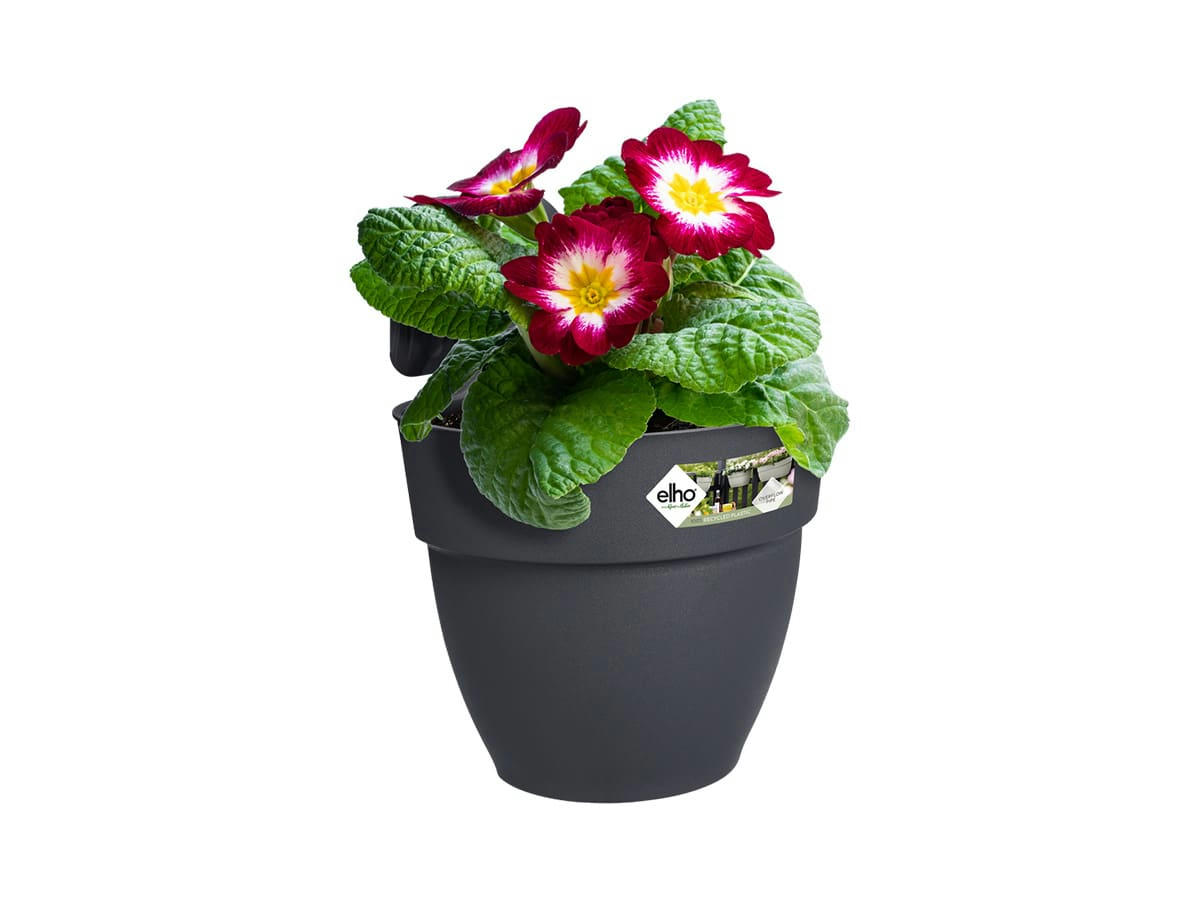 VIBIACAMPANA - Balconnière ronde 24x27 cm en polypropylène anthracite